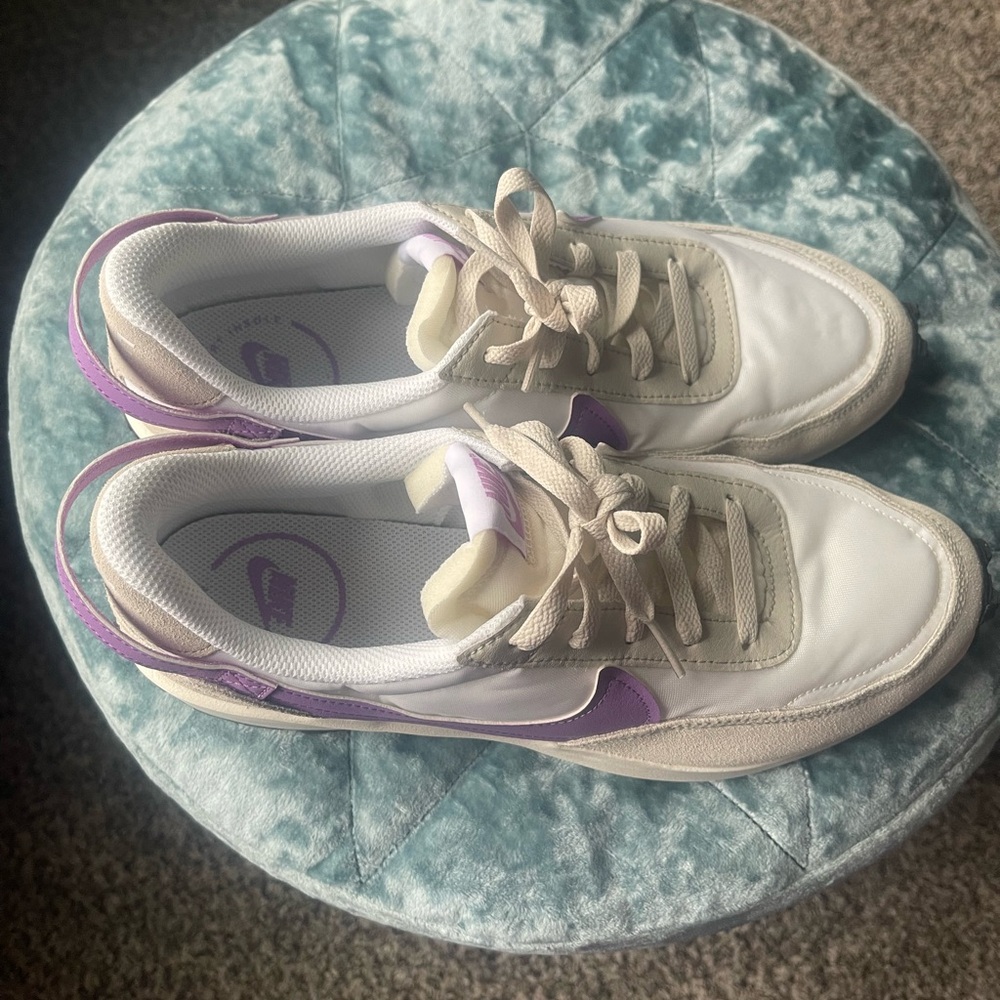 Nike White and Purple Sneakers